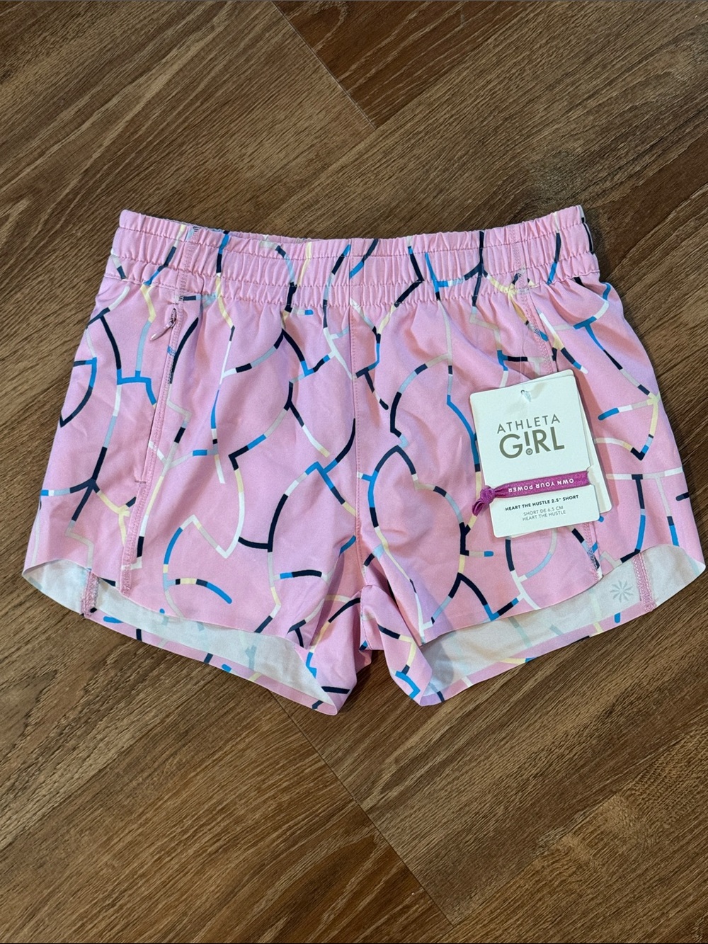 Athleta Girl NWT Pink Patterned Active Shorts